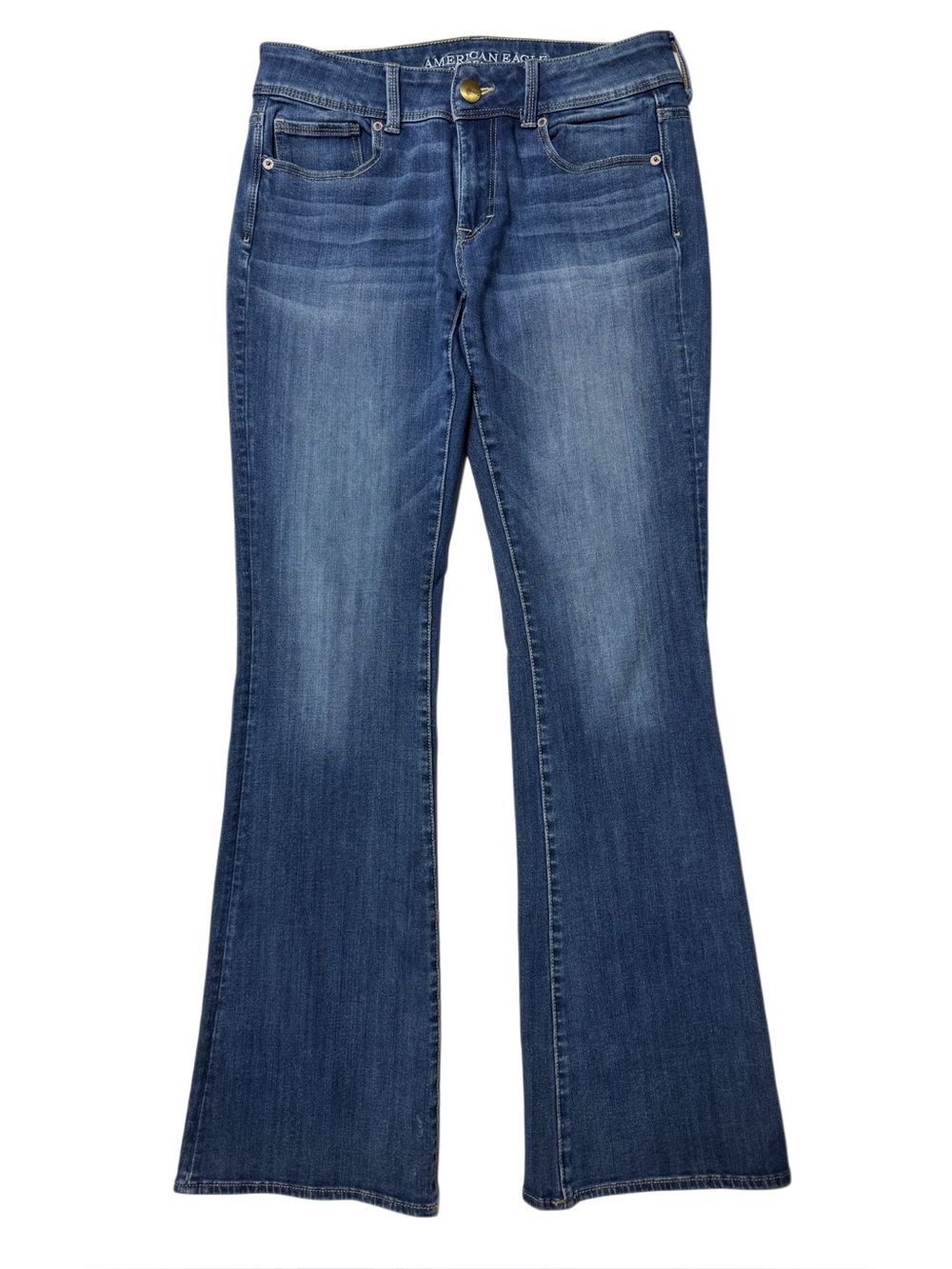 {American Eagle} "Kick Boot" Tall X-Long Blue Bootcut Flare Jeans WJ447